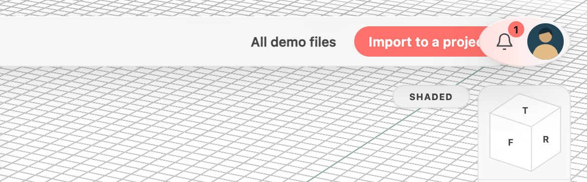 A stretched account background overlaps the demo import button.